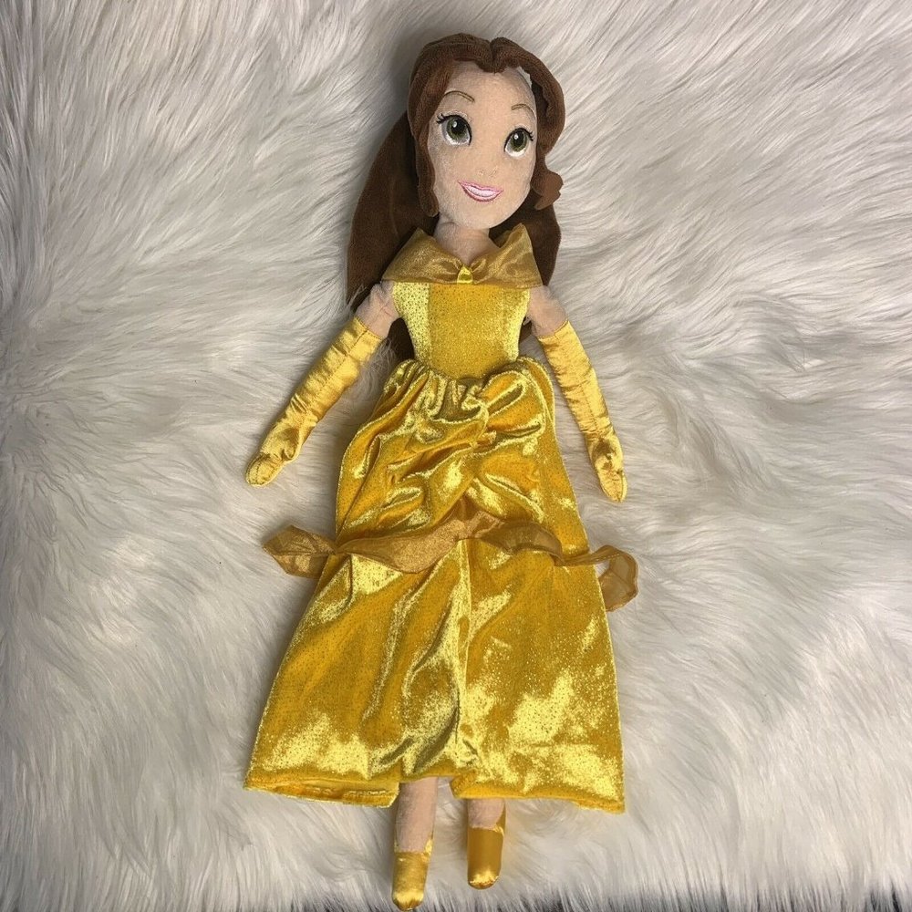 Disney Store Belle Soft Rag Doll Beauty And The Beast 20” Plush Toy Princess